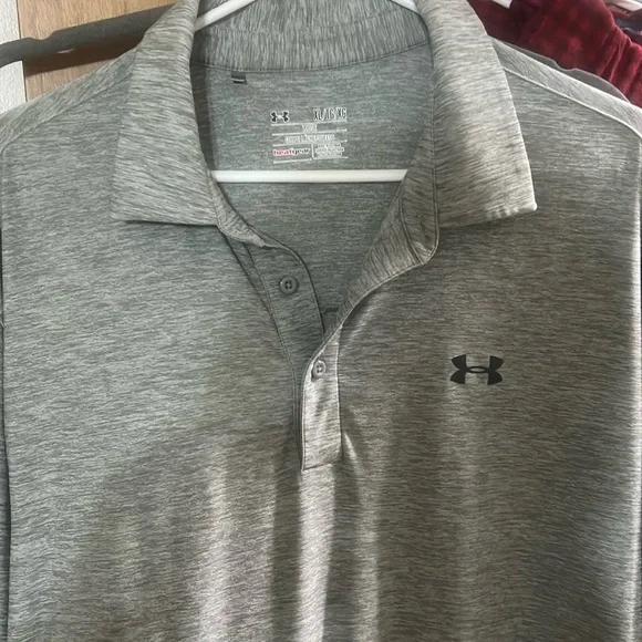 Under Armour Men's Gray Polo Golf Shirt XL EUC - Picture 8 of 8